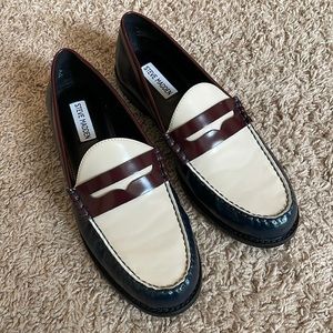 NWOT Steve Madder Leather Colorblock Loafers